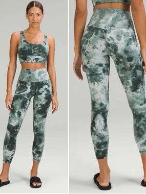 lululemon athletica Diamond Dye Smoked Spruce Green Marble Align Leggings